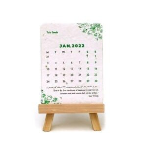 Plantable calendar table stand