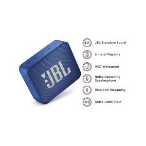 JBL Go 2 Wireless Portable Bluetooth Speaker with Mic