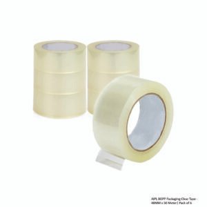 AIPL BOPP Packaging Clear Tape - 48MM x 50 Meter- Pack of 6 