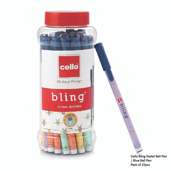 Cello Bling Pastel Ball Pen - Blue Ball Pen - Image 2