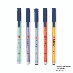 Cello Bling Pastel Ball Pen - Blue Ball Pen