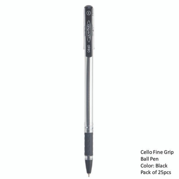 Cello Fine Grip Ball Pen Black - Image 2