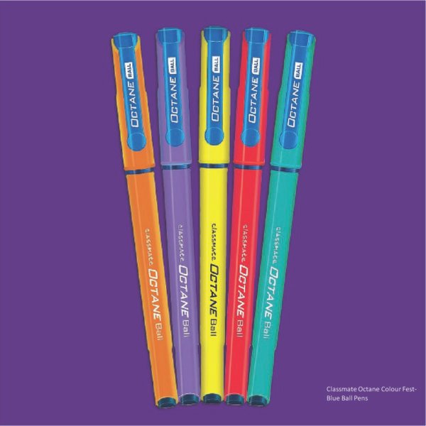 Classmate Octane Colour Fest- Blue Ball Pens 