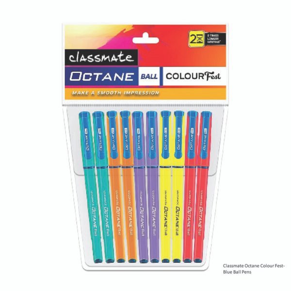Classmate Octane Colour Fest- Blue Ball Pens  - Image 2
