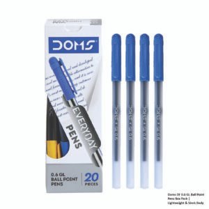 Doms DF 0.6 GL Ball Point Pens Box Pack - Lightweight & Sleek Body 