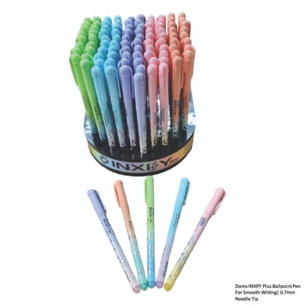 Doms INXIfY Plus Ballpoint Pen For Smooth Writing- 0.7mm Needle Tip - Image 2