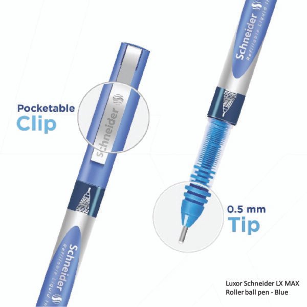 Luxor Schneider LX MAX Roller ball pen - Blue - Image 2