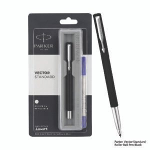 Parker Classic Stainless Steel Gold Trim Ball Pen - Blue Ink