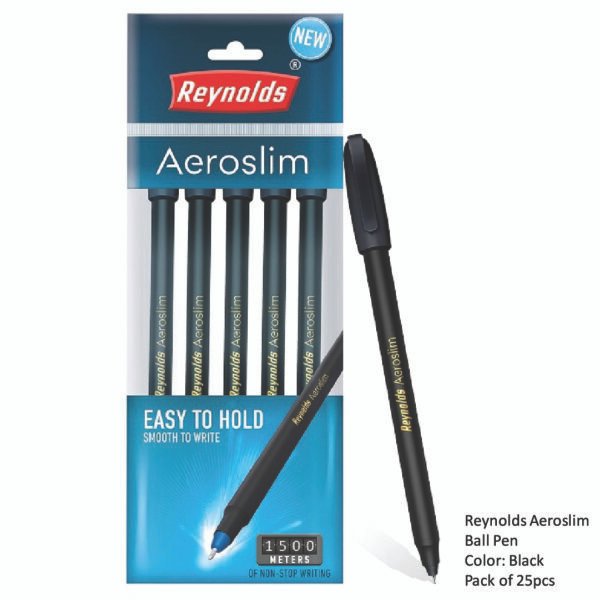 Reynolds Aeroslim Ball Pen Black - Image 2
