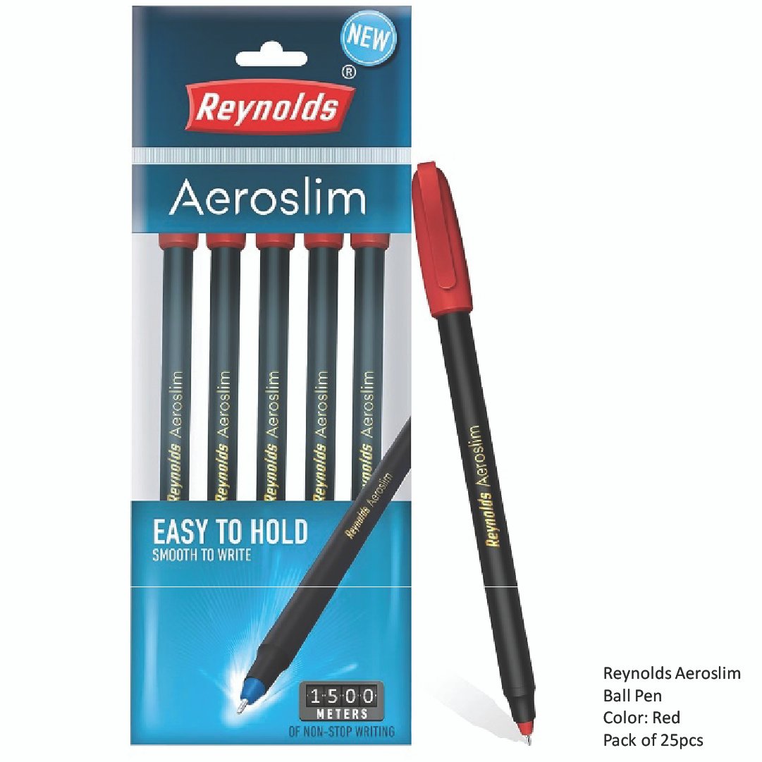 Reynolds Aeroslim Ball Pen Red