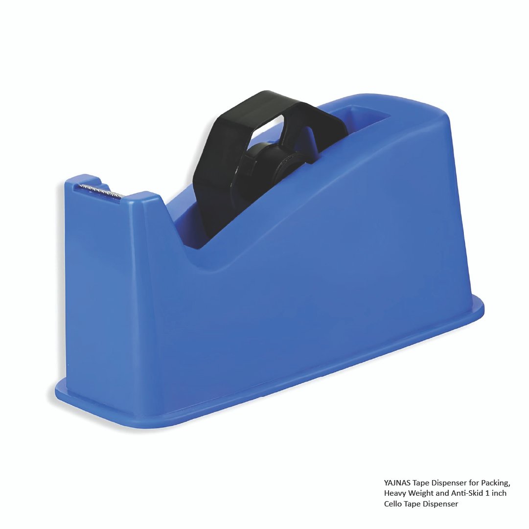 YAJNAS Tape Dispenser for Packing, Heavy Weight and Anti-Skid 1 inch Cello Tape Dispenser_2 - Image 2