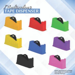 YAJNAS Tape Dispenser for Packing, Heavy Weight and Anti-Skid 1 inch Cello Tape Dispenser_2