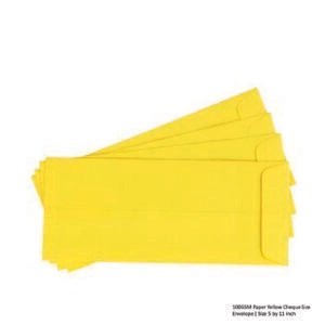 100GSM Paper Yellow Cheque Size Envelope - Size 5 by 11 inch 