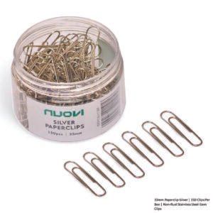 33mm Paperclip-Silver - 150 Clips Per Box - Non-Rust Stainless Steel Gem Clips