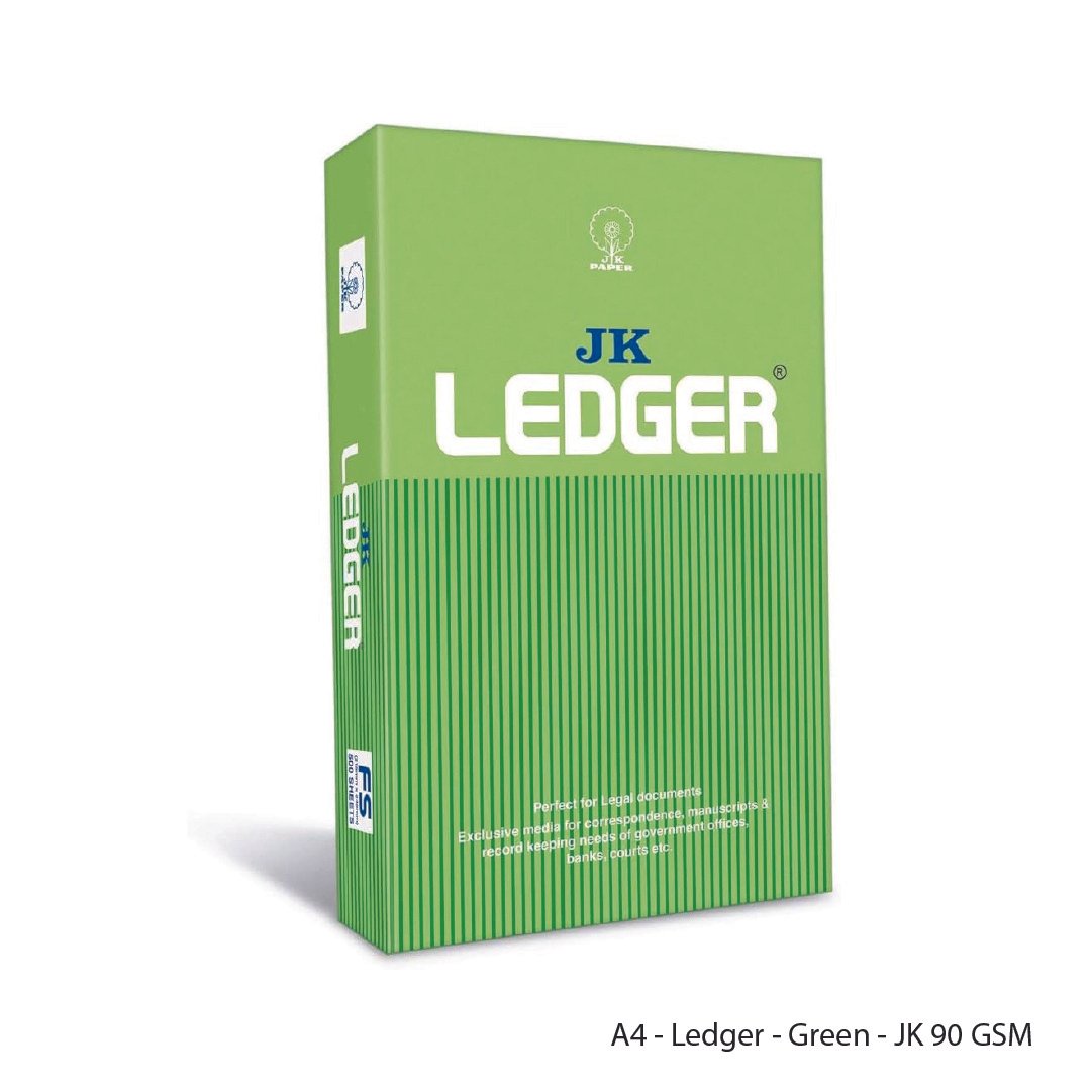 A4 - Ledger - Green - JK 90 GSM