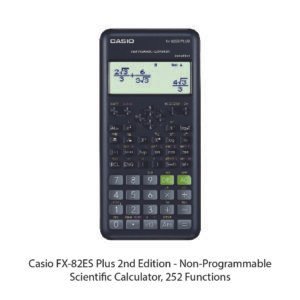 Casio FX-82ES Plus 2nd Edition - Non-Programmable Scientific Calculator, 252 Functions