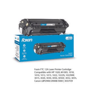 Foxin FTC 12A Laser Printer Cartridge Compatible with HP 1020, M1005, 1018, 1010, 1012, 1015, 1022,