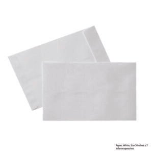 Paper, White, Size 5 Inches x 7 In Envelopes