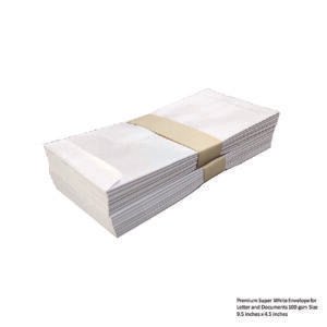 Premium Super White Envelope for Letter and Documents 100 gsm Size 9.5 inches x 4.5 inches