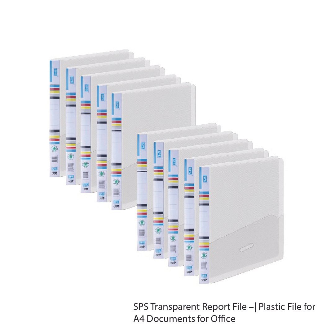 SPS Transparent Report File –Plastic File for A4 Documents for Office