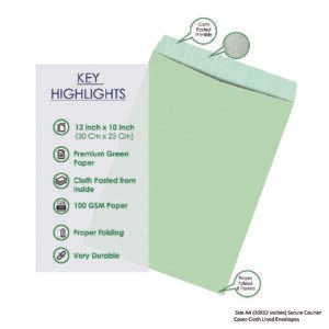 Size A4 (10X12 inches) Secure Courier Cover Cloth Lined Envelopes