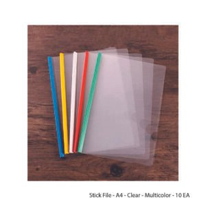 Stick File - A4 - Clear - Multicolor - 10 EA