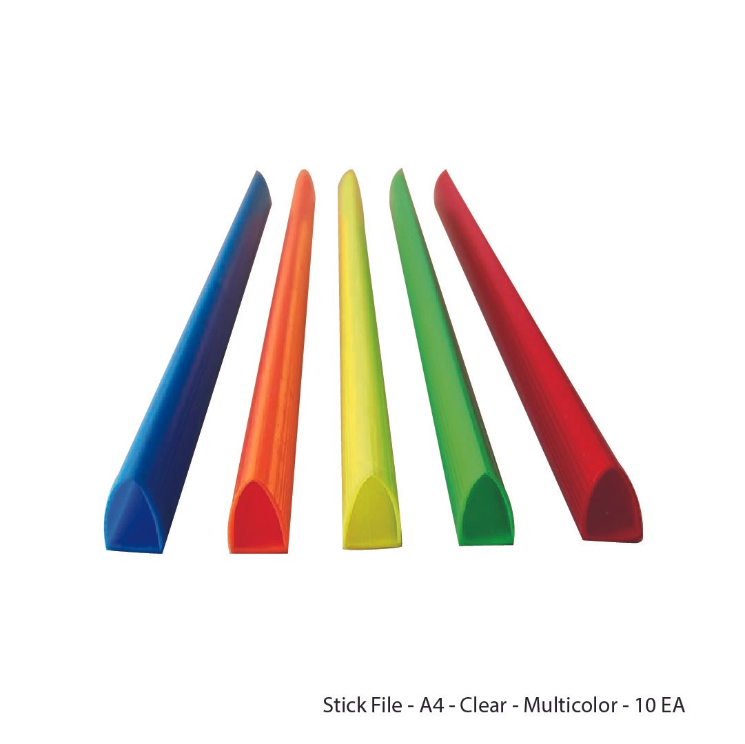 Stick File - A4 - Clear - Multicolor - 10 EA - Image 2