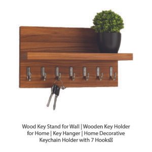 Wood Key Stand for Wall Wooden Key Holder for Home Key Hanger Home Decorative Keychain Holder