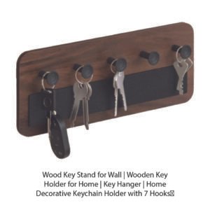 Wood Key Stand for Wall Wooden Key Holder for Home Key Hanger Home Decorative Keychain Holder