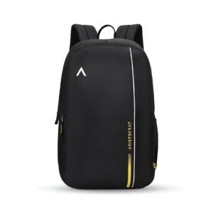 Aristocrat Nova 15L Laptop Backpack for Men & Women with Bottle Pocket Padded Shoulder Straps, Multi Compartments Travel & College Bag black