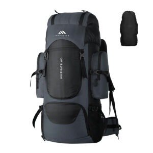 MOUNTILE HIKEMATE 60L Travel Backpack with Water Proof Rain Cover, Shoe Compartment - Camping Hiking Rucksack Trekking Bag - MTL02