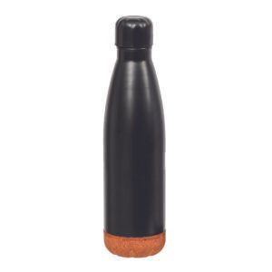 Premium-Black-Insulated-Water-Bottle-with-Cork-Base-500ml-Eco-Friendly-Leak-Proof.