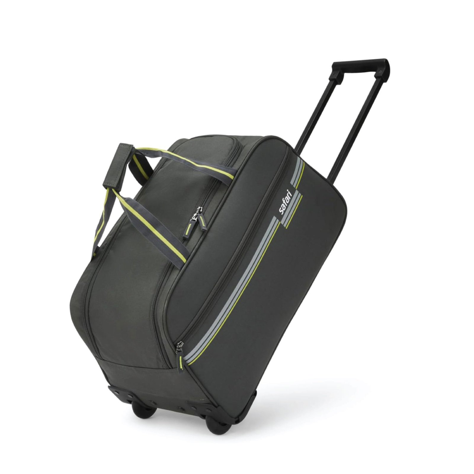 Safari Polyester in-Line Skate Sprinter Cabin Size Duffle Trolley Bag, Soft Carry-On Luggage, 2 Wheel Travel