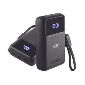AGARO-Spark-20000-mAh-Compact-Power-Bank-45W-PD-22.5W-QC-Output-for-Smartphones.