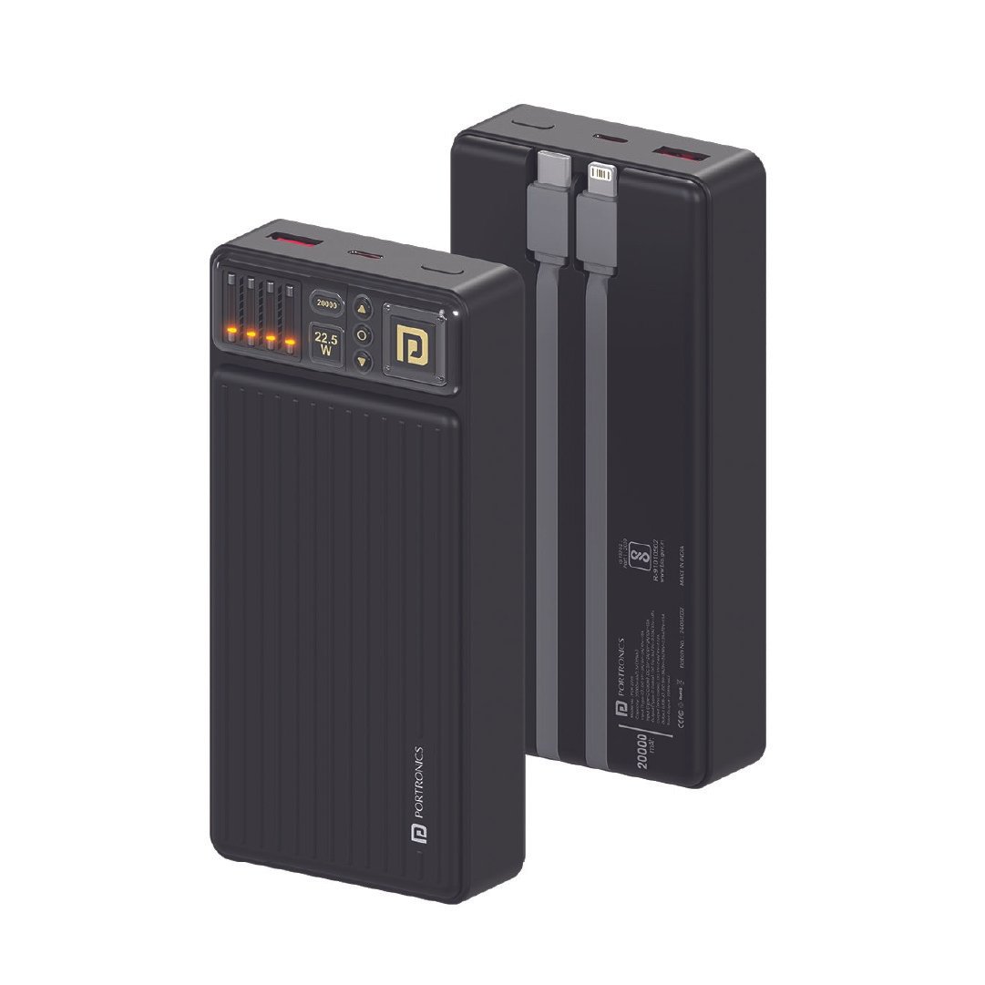 Portronics-Luxcell-Bind-20k-20000mAh-Powerbank-with-22.5W-Fast-Charging-in-Built-Type-C-PD.