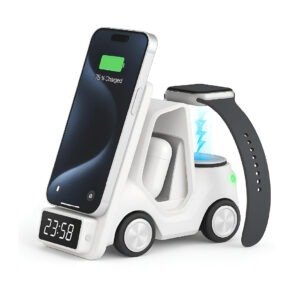 Topgo-5-in-1-Wireless-Charger-with-Alarm-Clock-LED-Light-3-in-1-Charging-Dock
