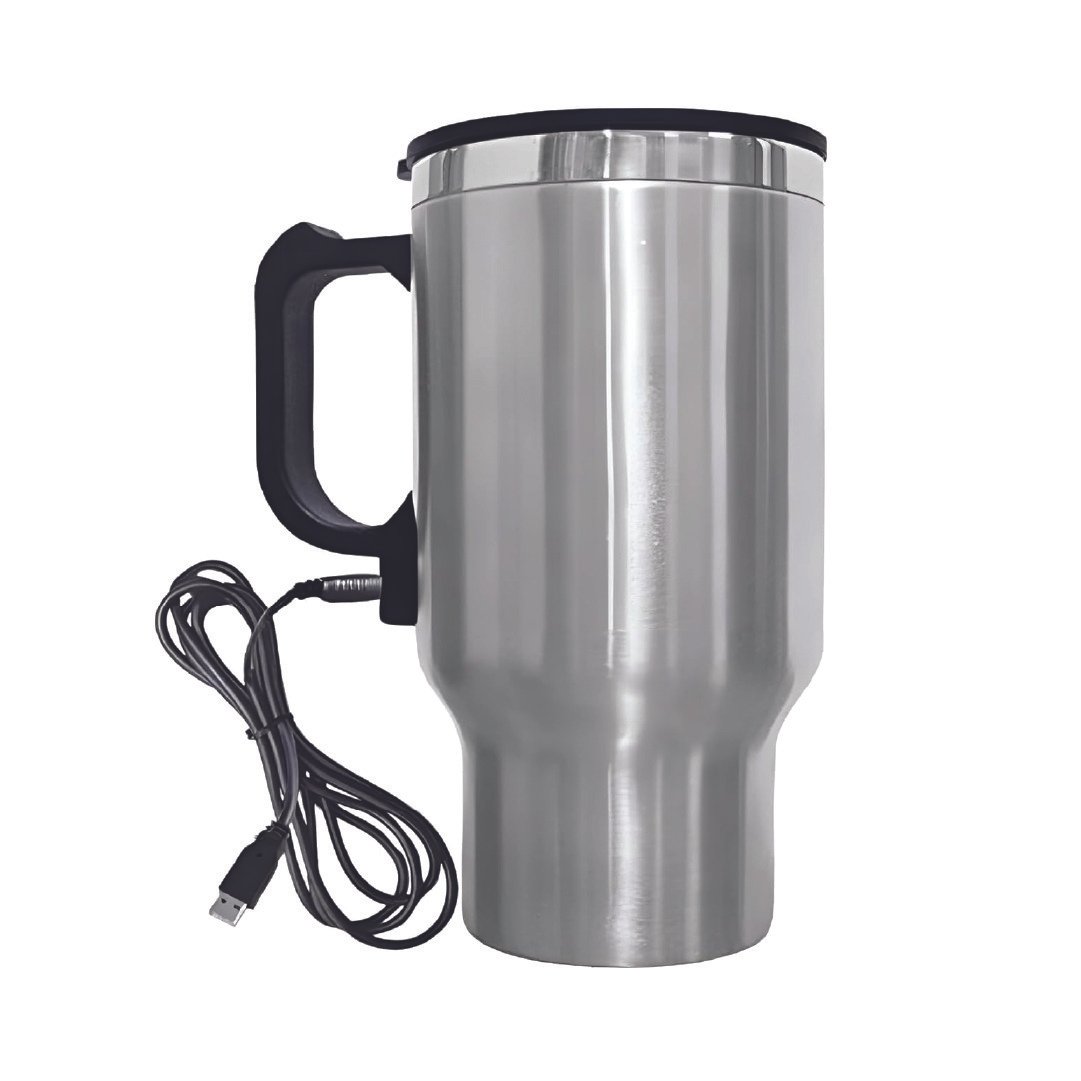 USB-Powered-Car-Travel-Mug-Stainless-Steel-Electric-Kettle-with-Handle-Silver-Suitable-For-Xcent.