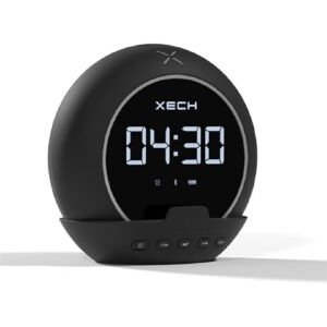 Xech-Alarm-Clock-with-Speaker-for-Heavy-Sleepers-Small-Table-Clock-for-Students.