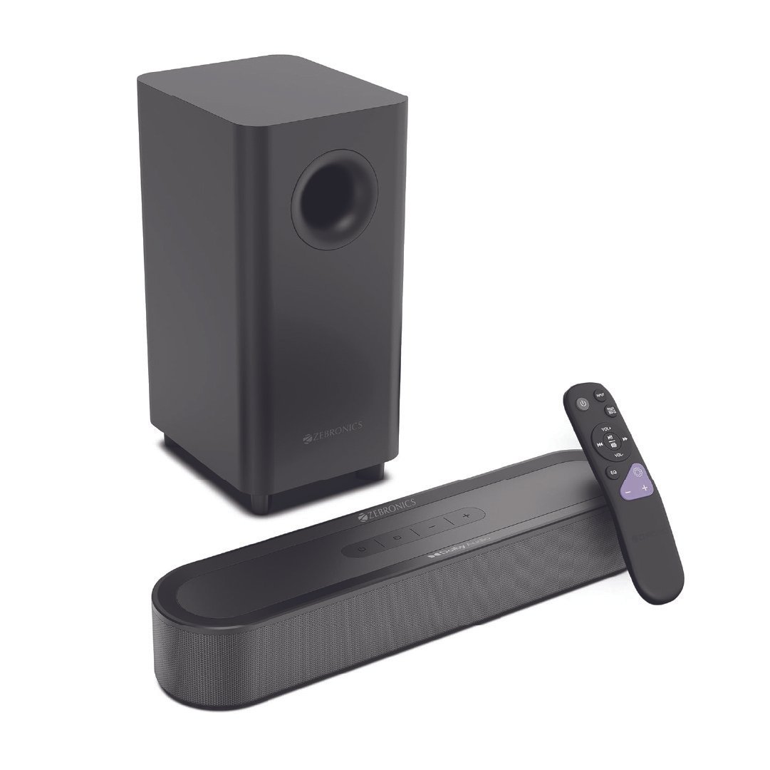 ZEBRONICS 2026 Launch 140W Soundbar with 13.3cm subwoofer, Dual Drivers, Dolby Audio, Bluetooth v5.4.