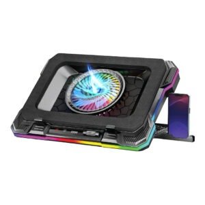ZEBRONICS-NC9200-Laptop-Cooling-Pad-140mm-RGB-LED-Fan-Upto-19-inch-Laptop-Dual-USB-Port-Magneti.