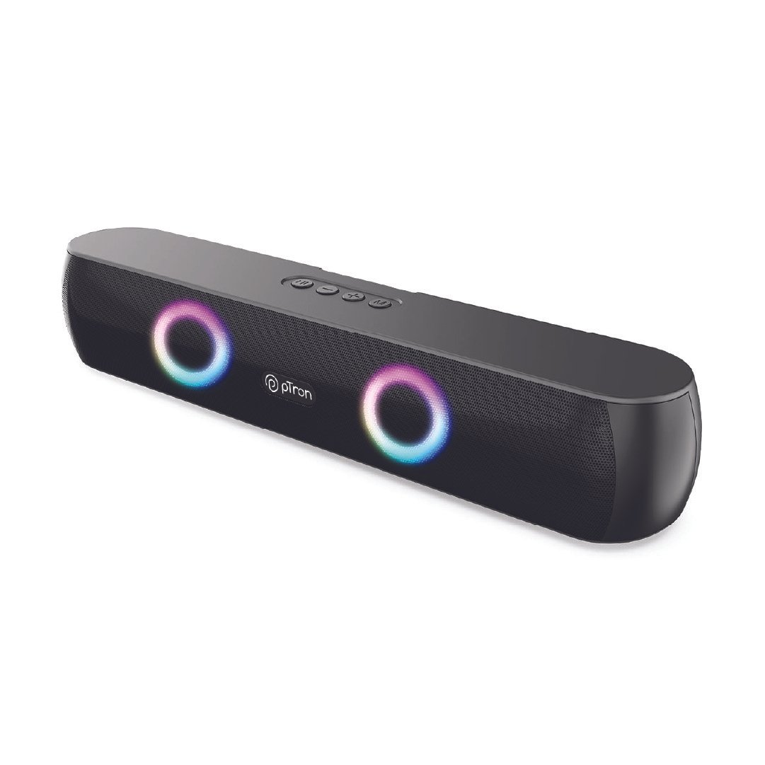 pTron-Funk-Wave-V1-16W-Bluetooth-Soundbar-Speaker-Pristine-Stereo-Sound-Vivid-RGB-Lights.