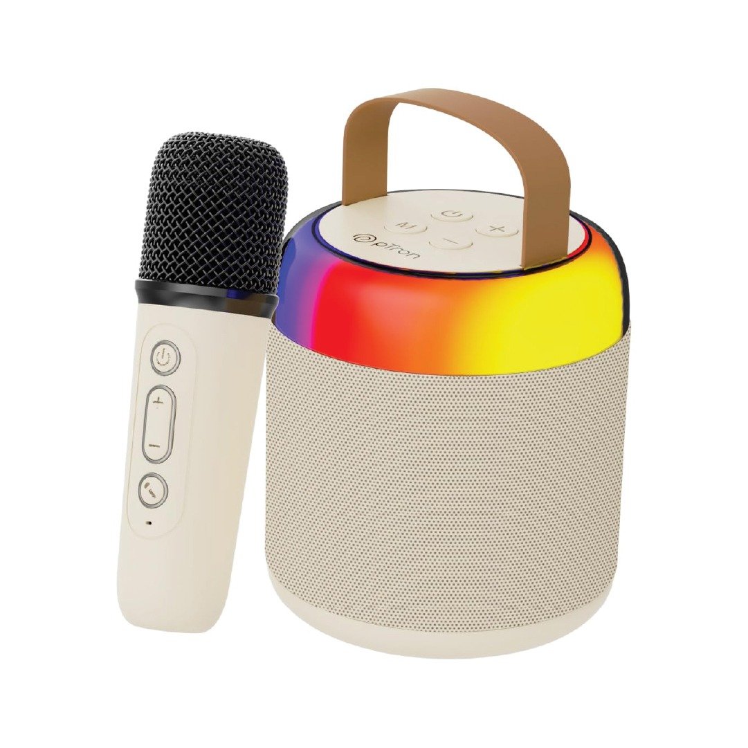 pTron-Newly-Launched-Fusion-Bliss-16W-Bluetooth-Speaker-with-Wireless-Karaoke-Mic-6H-Playtime-Vibrant-RGB-Lights.